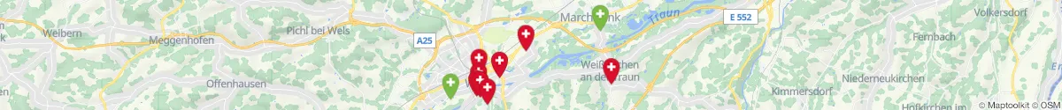 Map view for Pharmacies emergency services nearby Schleißheim (Wels  (Land), Oberösterreich)